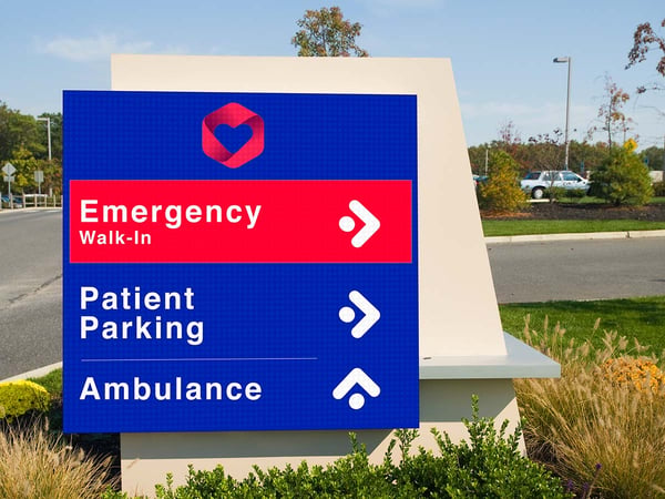 Outdoor LED Wayfinding Signs for Healthcare - 1200