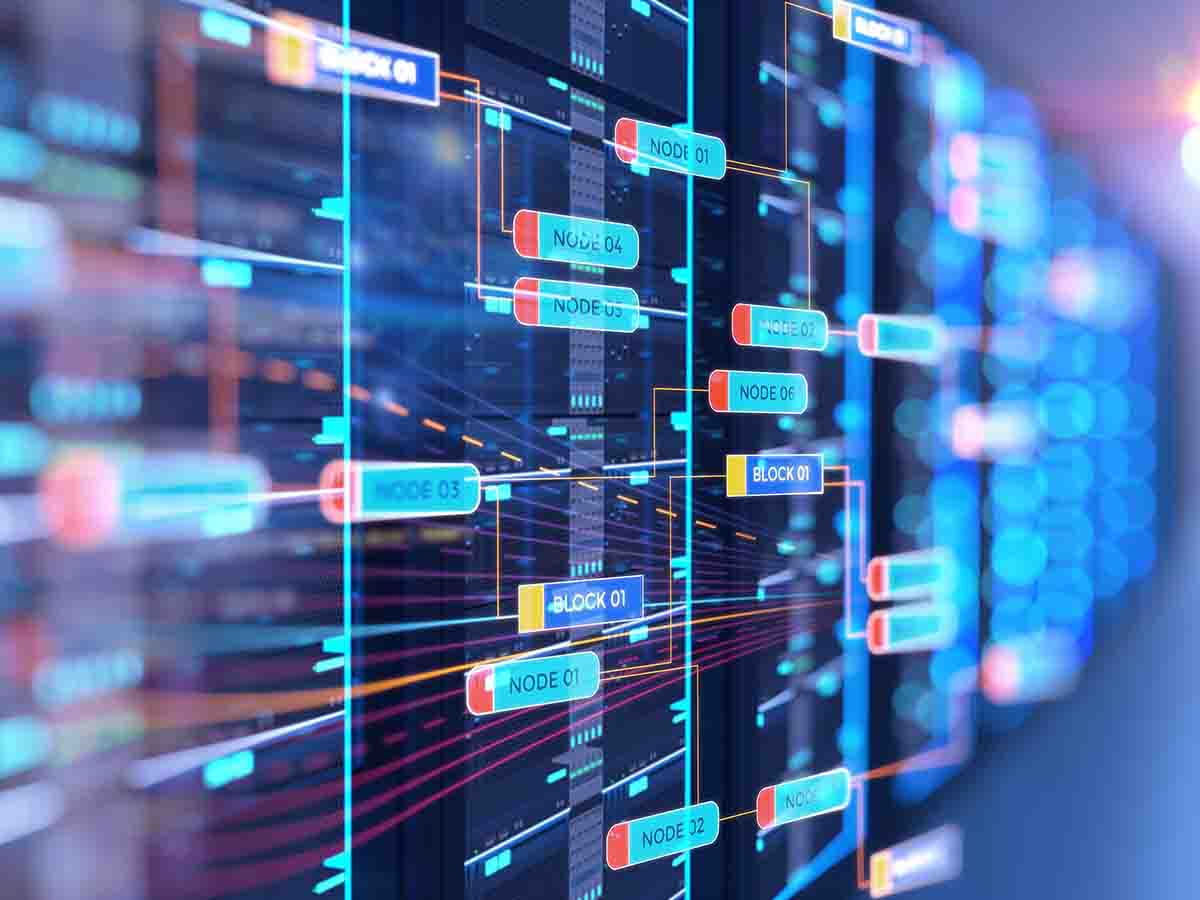 A digital screen displaying intricate programing