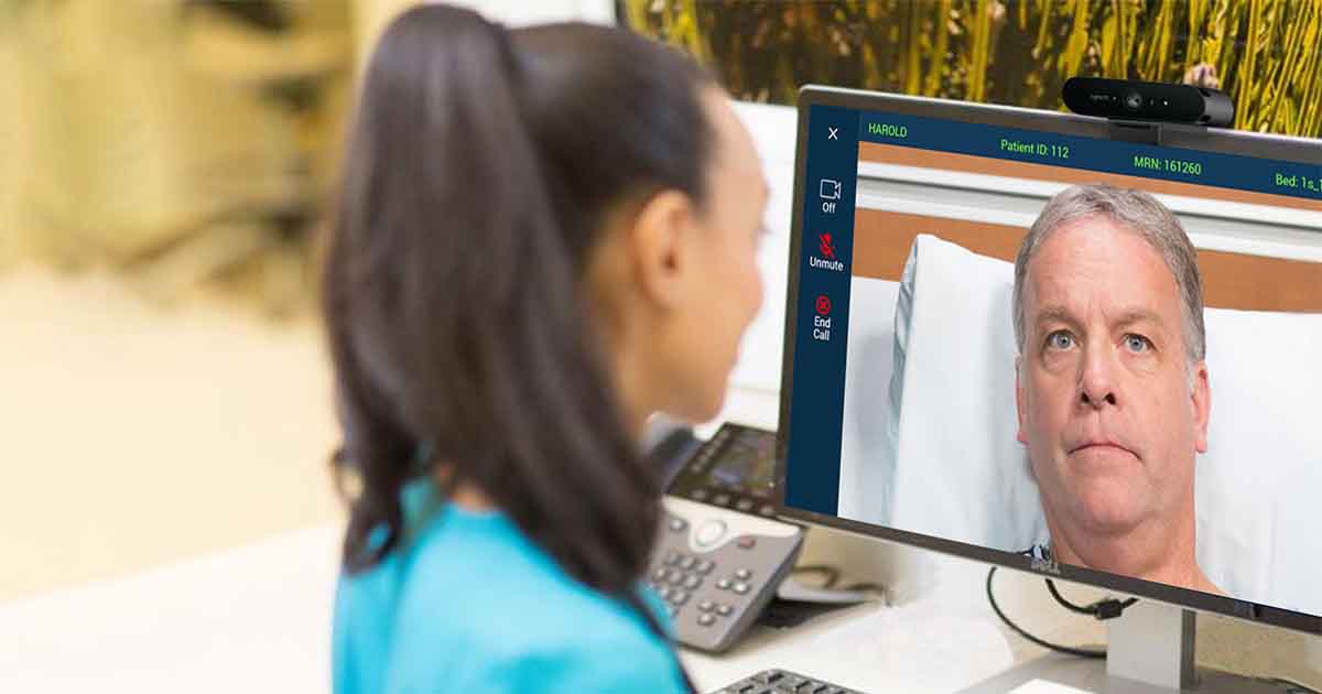 Nurse Video Conferencing with a patient