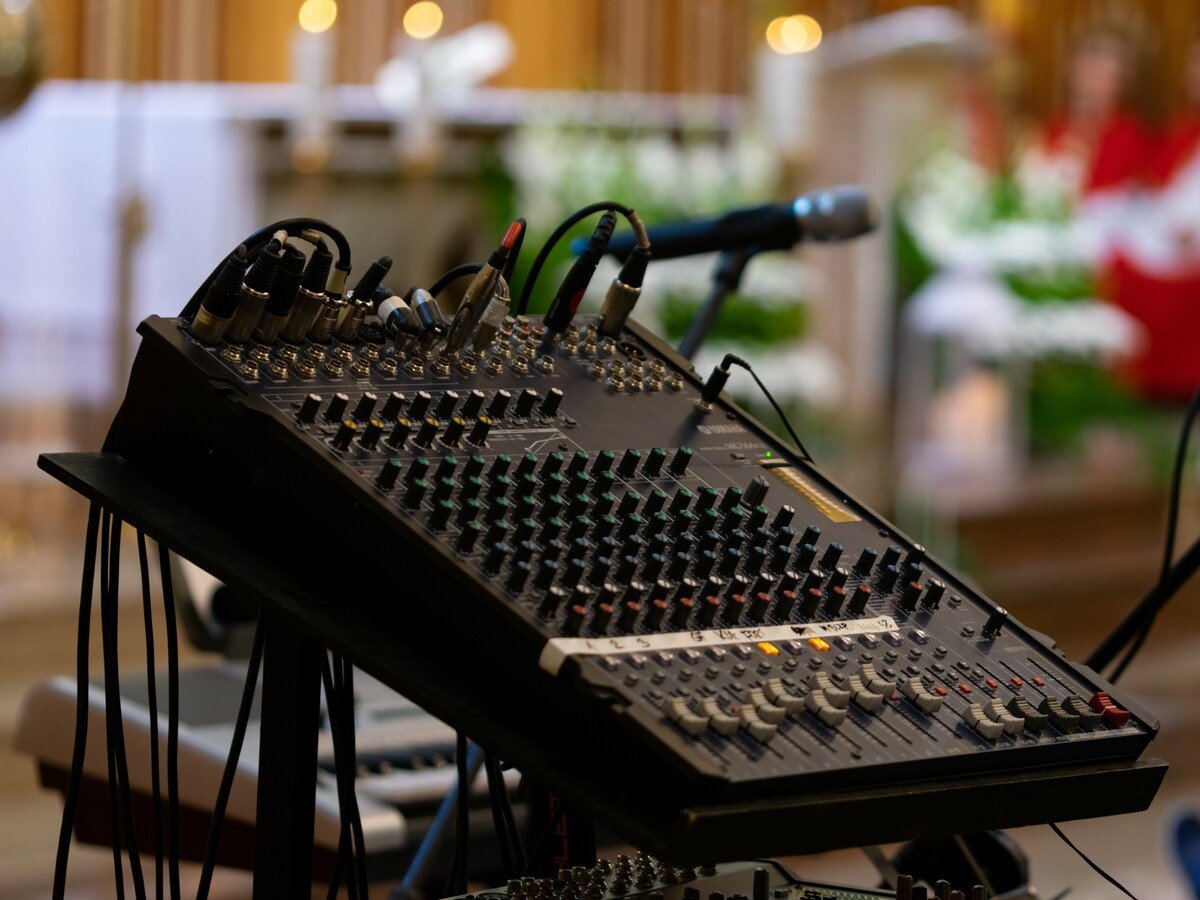 Audio mixer in a church