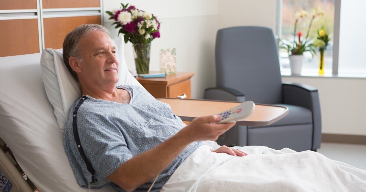 Male Patient with Pillow Speaker 2 - arm-1