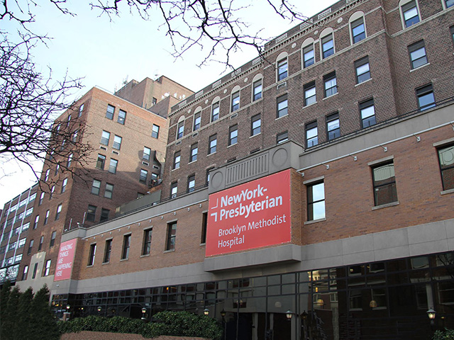 Outside of the New York Presbyterian Brooklyn Methodist Hospitial