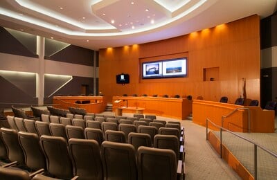 Government Auditorium with dual displays